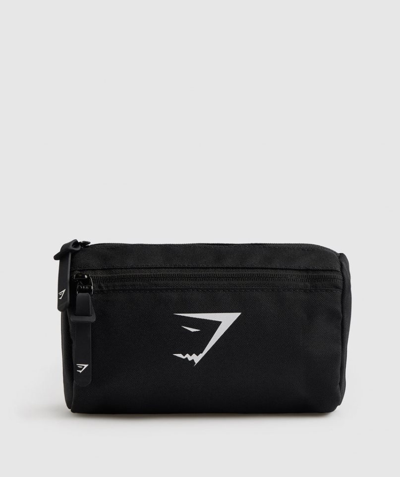 Gymshark Sharkhead Cross Body Waist Bags Black | NZ 6GSZYR